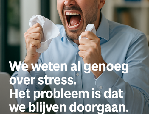Het echte probleem is niet stress, het echte probleem is doorgaan